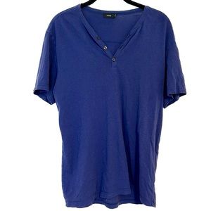 VINCE - Men’s Blue Henley Tee Shirt Size Medium